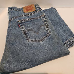 Levi Strauss Mens Regular Fit 505 Denim Blue Jeans -Tag: 36X30 Waist is 35